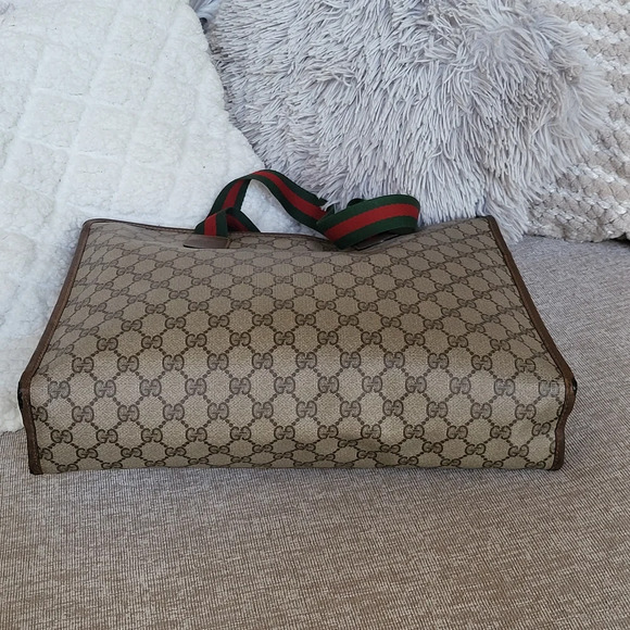 GUCCI GG Canvas Web Sherry Line Tote Bag.. Authentic!! - Picture 5 of 11